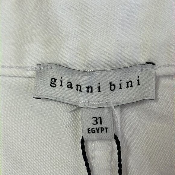 Gianni Bini Riley Ankle Straight Jean White Size 31 - Picture 7 of 10
